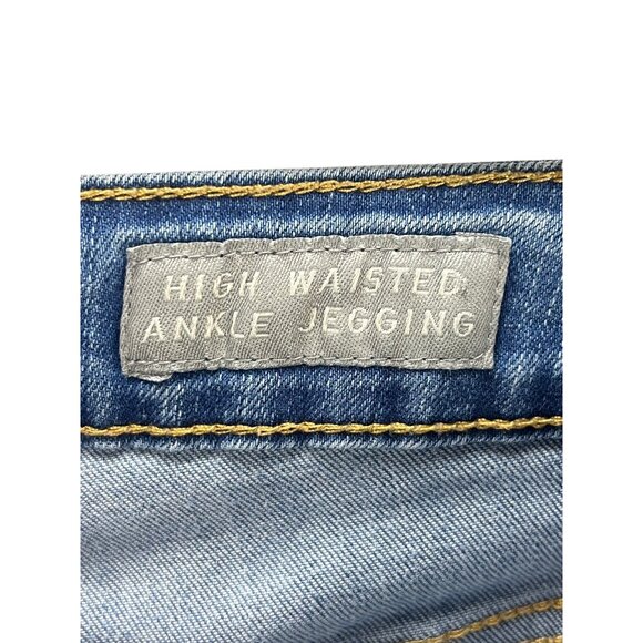 Aéropostale High Waisted Ankle Jegging 6 Light Wash Denim Casual Skinny Stretch - Picture 5 of 13